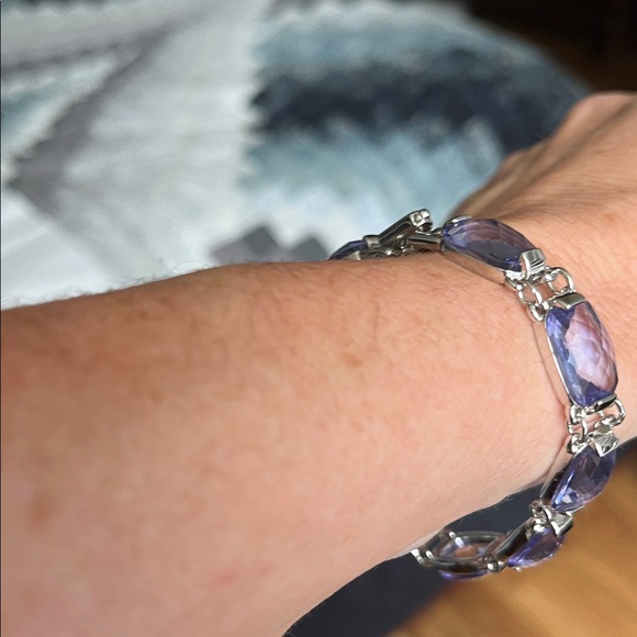 Swarovski Purple Crystal Bracelet Size 6.5 - Picture 11 of 11